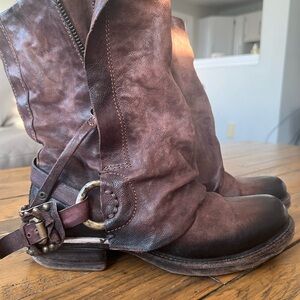 A.S.98 Brown Combat & Moto Boots